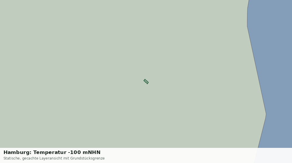Statische Kartenansicht: Hamburg: Temperatur -100 mNHN