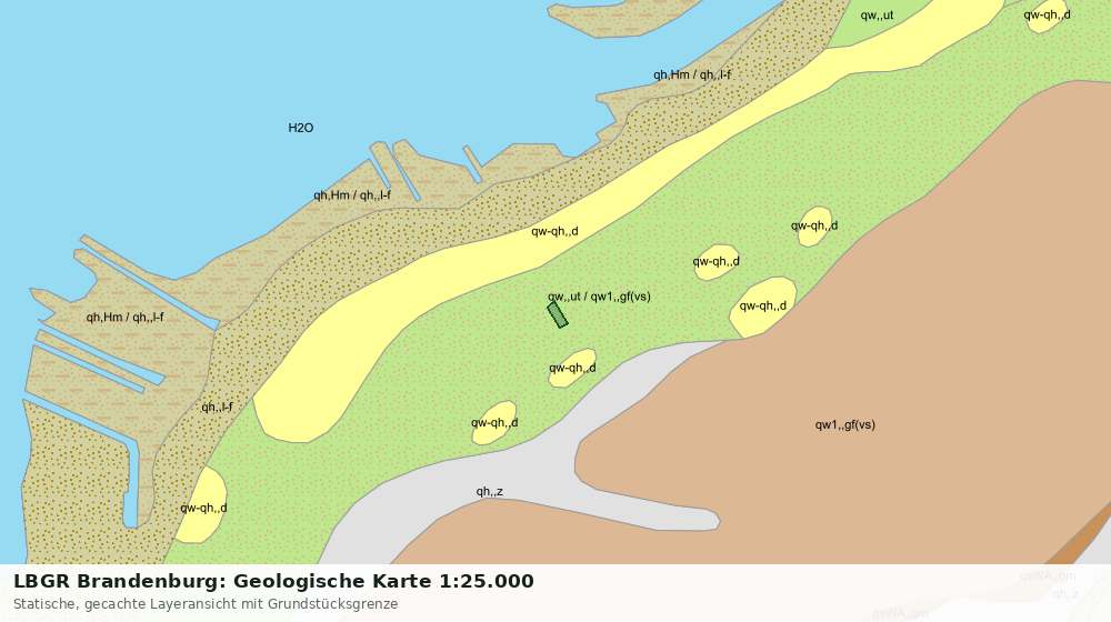 Statische Kartenansicht: LBGR Brandenburg: Geologische Karte 1:25.000
