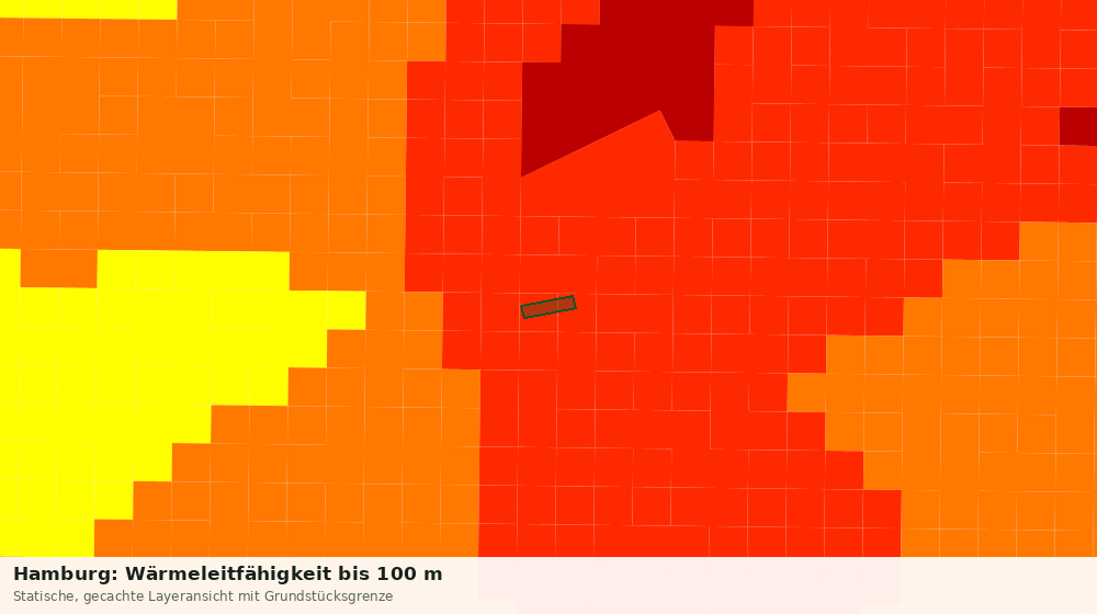 Statische Kartenansicht: Hamburg: Wärmeleitfähigkeit bis 100 m