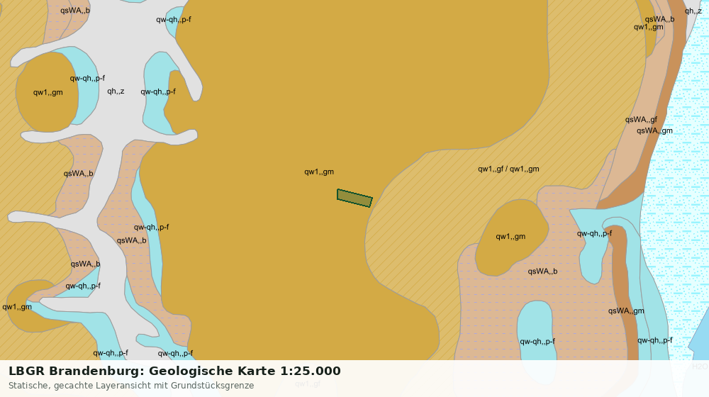 Statische Kartenansicht: LBGR Brandenburg: Geologische Karte 1:25.000
