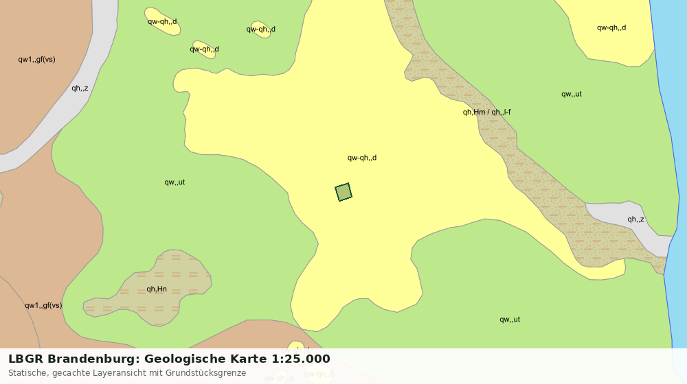 Statische Kartenansicht: LBGR Brandenburg: Geologische Karte 1:25.000