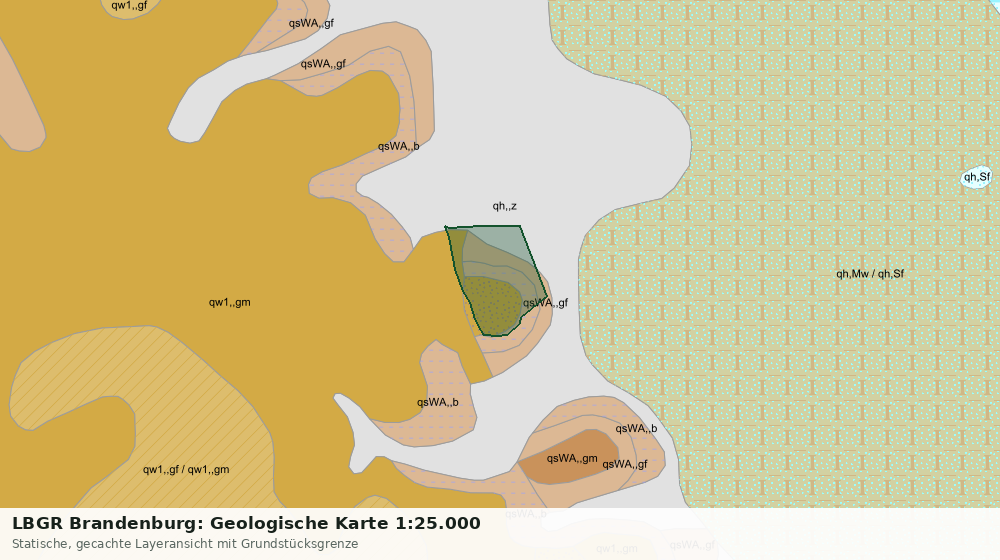 Statische Kartenansicht: LBGR Brandenburg: Geologische Karte 1:25.000
