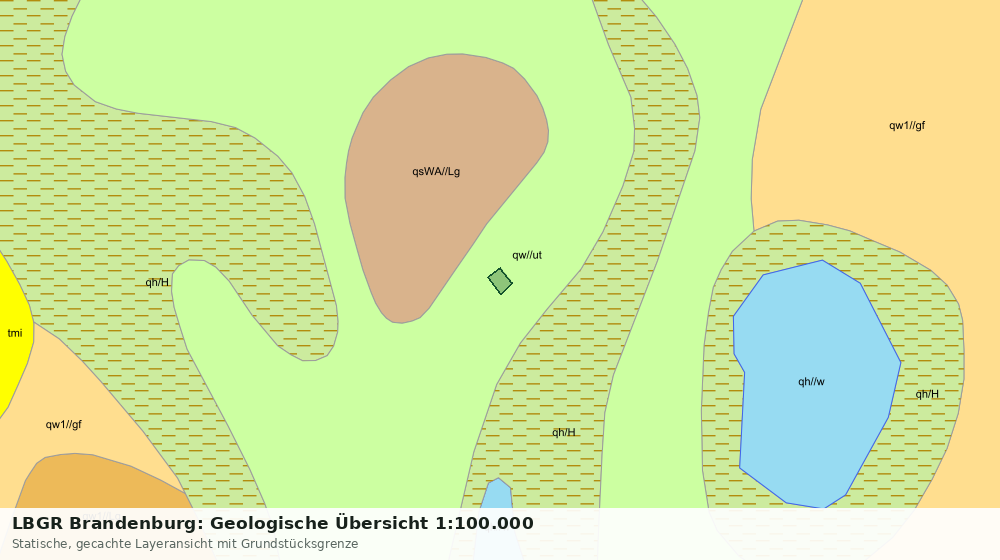 Statische Kartenansicht: LBGR Brandenburg: Geologische Übersicht 1:100.000