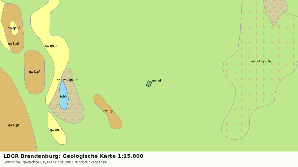 Statische Kartenansicht: LBGR Brandenburg: Geologische Karte 1:25.000