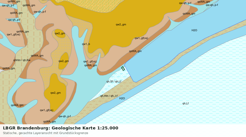 Statische Kartenansicht: LBGR Brandenburg: Geologische Karte 1:25.000