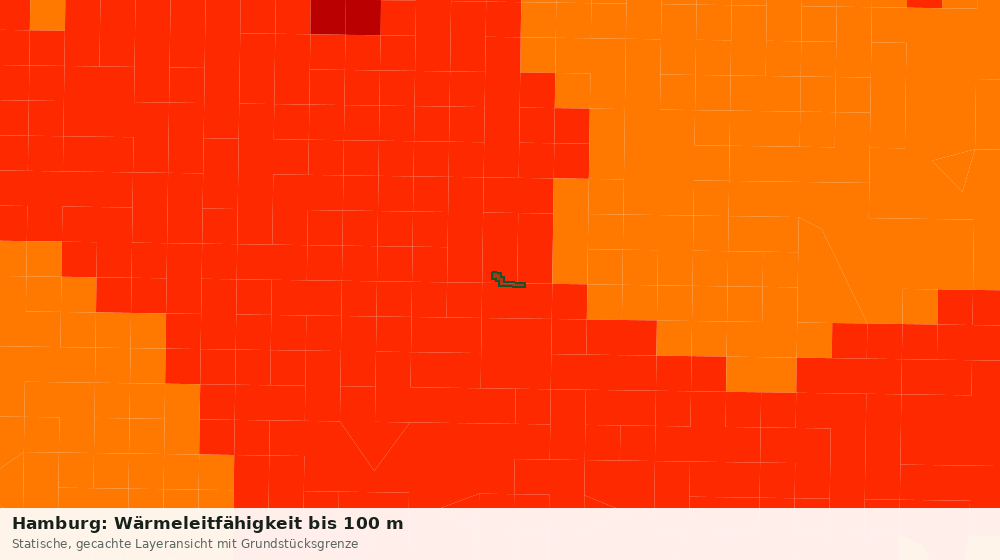 Statische Kartenansicht: Hamburg: Wärmeleitfähigkeit bis 100 m