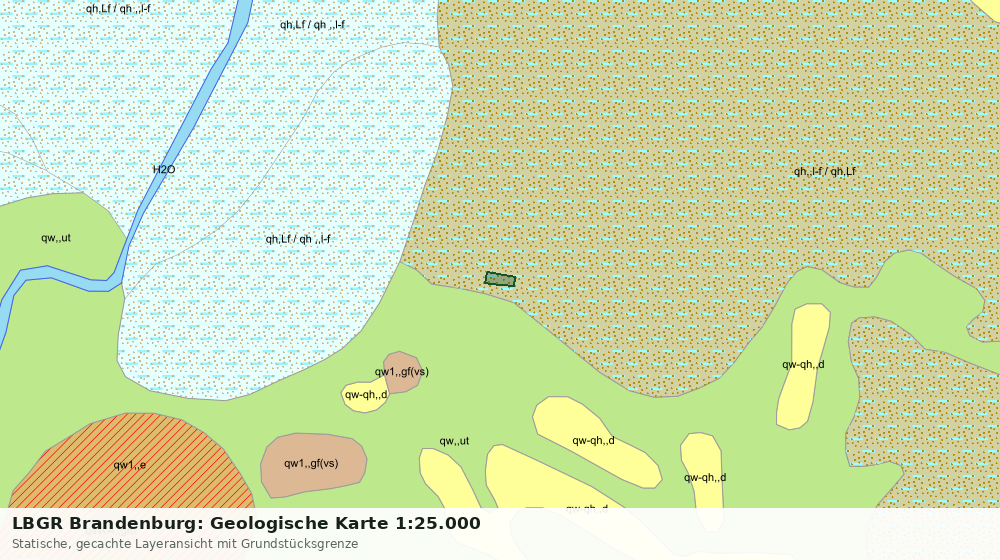 Statische Kartenansicht: LBGR Brandenburg: Geologische Karte 1:25.000