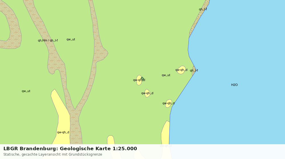 Statische Kartenansicht: LBGR Brandenburg: Geologische Karte 1:25.000