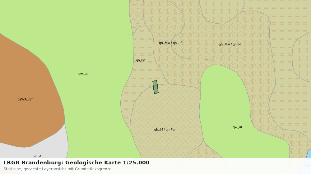 Statische Kartenansicht: LBGR Brandenburg: Geologische Karte 1:25.000
