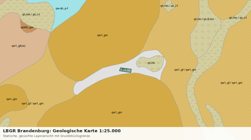 Statische Kartenansicht: LBGR Brandenburg: Geologische Karte 1:25.000