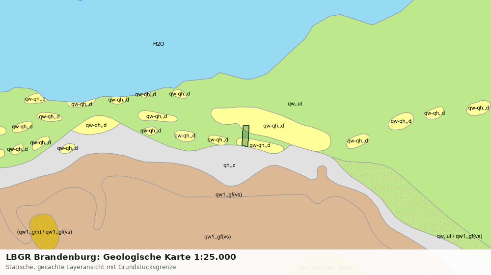 Statische Kartenansicht: LBGR Brandenburg: Geologische Karte 1:25.000