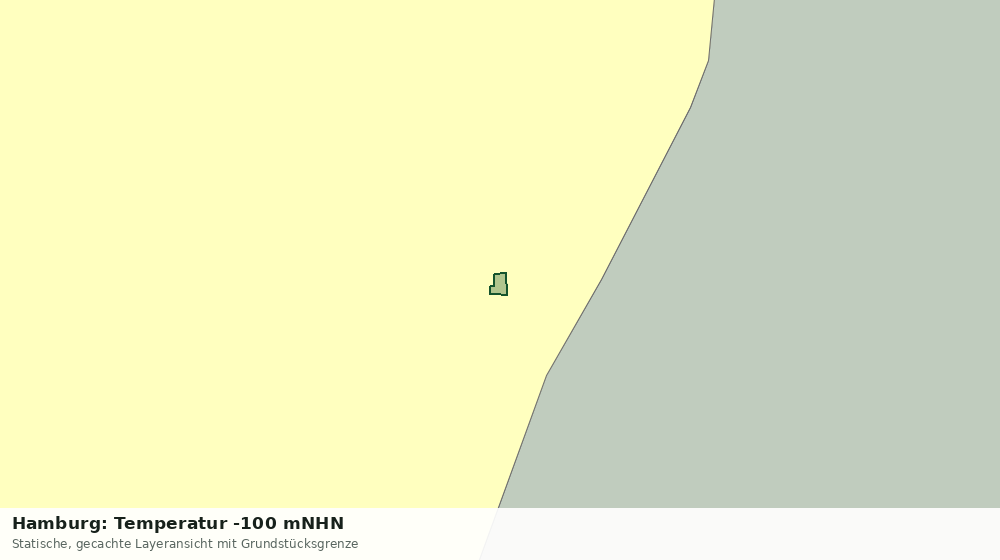 Statische Kartenansicht: Hamburg: Temperatur -100 mNHN