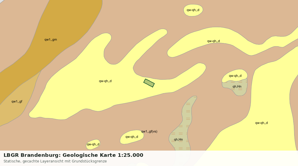 Statische Kartenansicht: LBGR Brandenburg: Geologische Karte 1:25.000