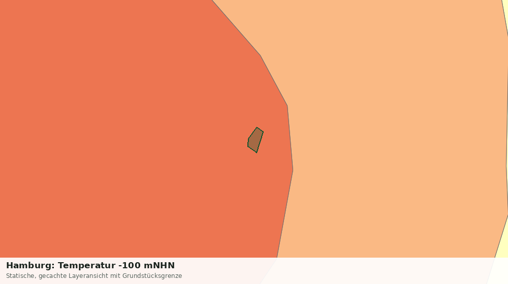 Statische Kartenansicht: Hamburg: Temperatur -100 mNHN