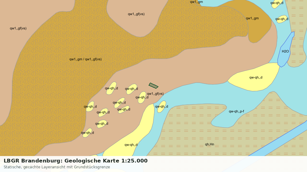 Statische Kartenansicht: LBGR Brandenburg: Geologische Karte 1:25.000