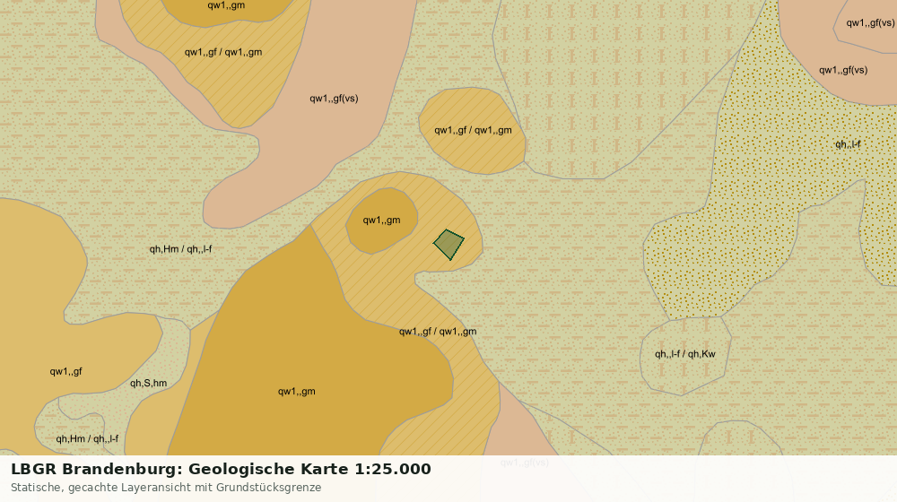 Statische Kartenansicht: LBGR Brandenburg: Geologische Karte 1:25.000
