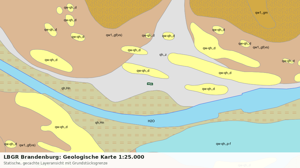 Statische Kartenansicht: LBGR Brandenburg: Geologische Karte 1:25.000