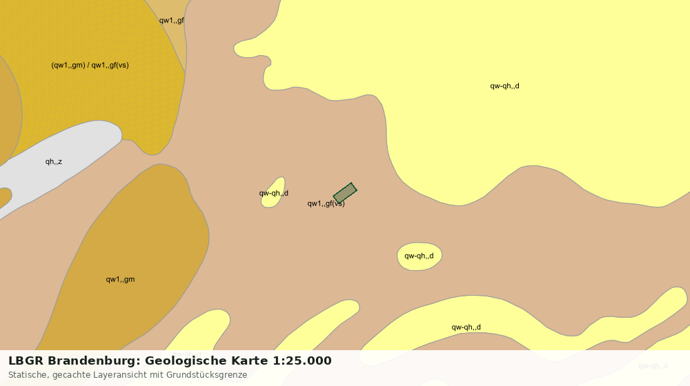 Statische Kartenansicht: LBGR Brandenburg: Geologische Karte 1:25.000