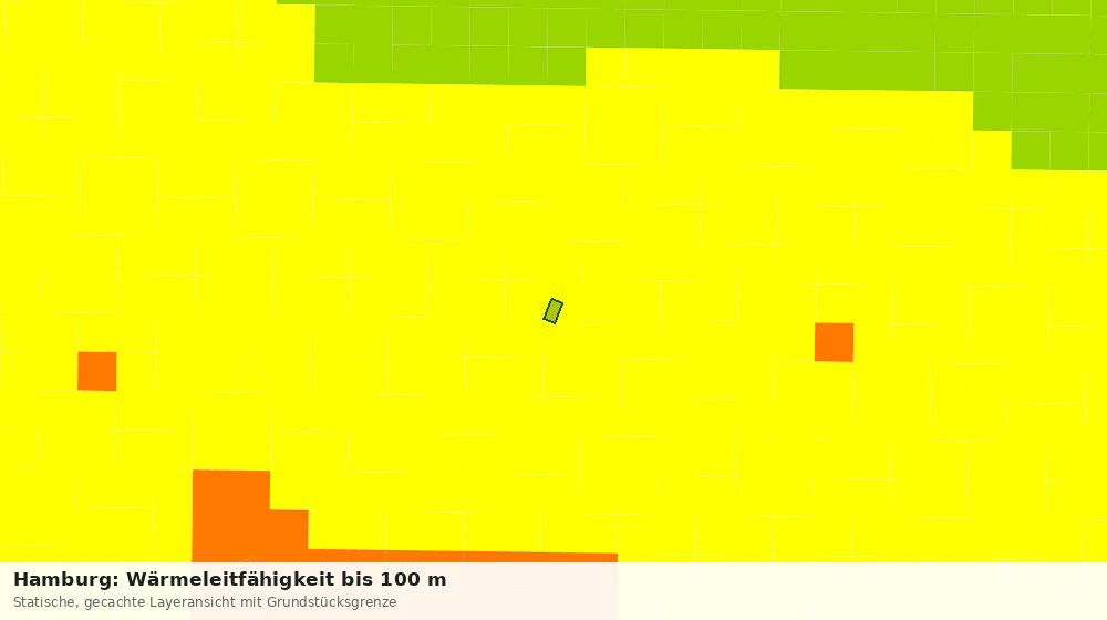 Statische Kartenansicht: Hamburg: Wärmeleitfähigkeit bis 100 m