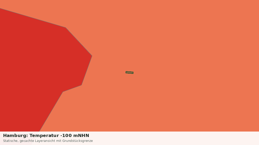 Statische Kartenansicht: Hamburg: Temperatur -100 mNHN