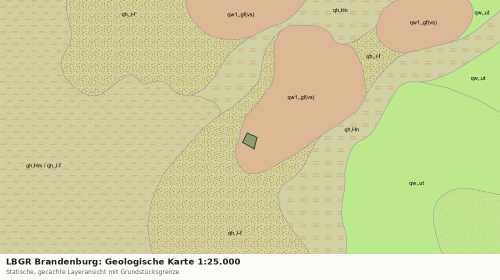 Statische Kartenansicht: LBGR Brandenburg: Geologische Karte 1:25.000