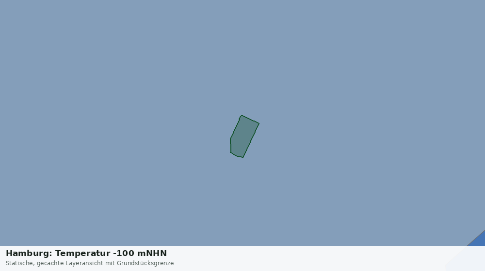 Statische Kartenansicht: Hamburg: Temperatur -100 mNHN