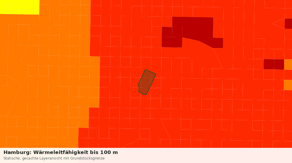 Statische Kartenansicht: Hamburg: Wärmeleitfähigkeit bis 100 m