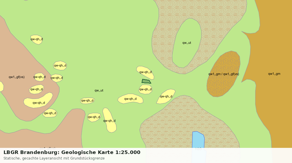 Statische Kartenansicht: LBGR Brandenburg: Geologische Karte 1:25.000