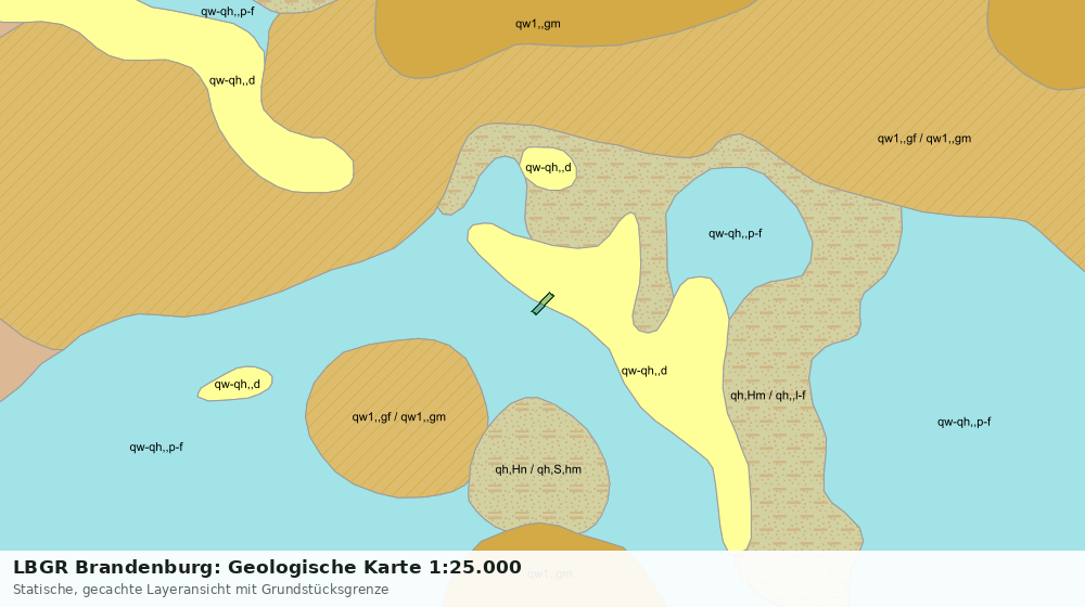 Statische Kartenansicht: LBGR Brandenburg: Geologische Karte 1:25.000