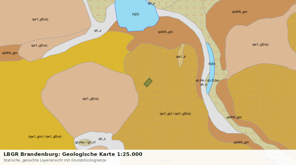 Statische Kartenansicht: LBGR Brandenburg: Geologische Karte 1:25.000