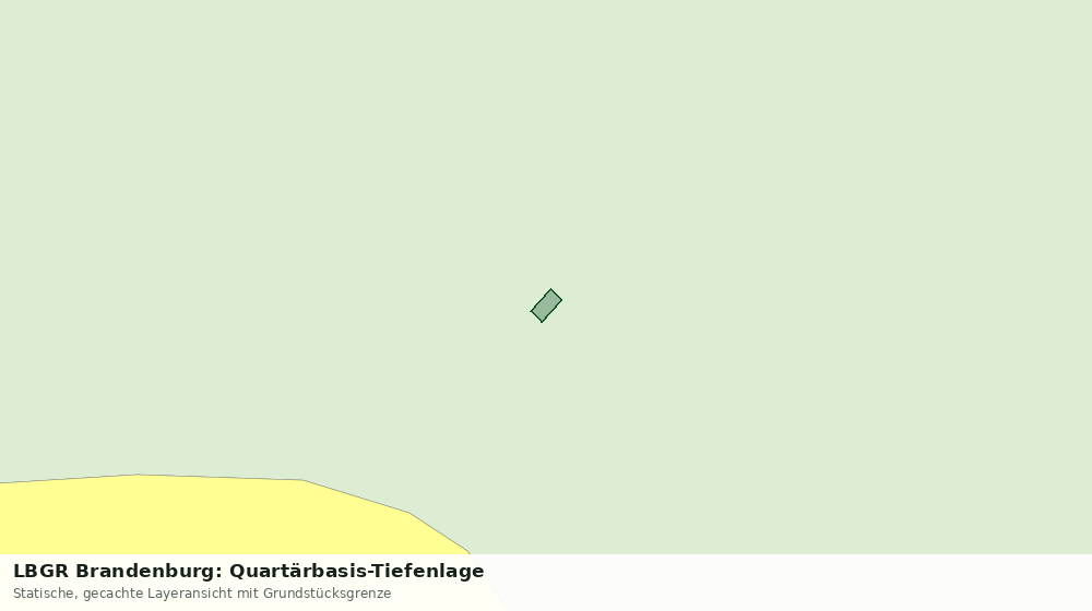Statische Kartenansicht: LBGR Brandenburg: Quartärbasis-Tiefenlage