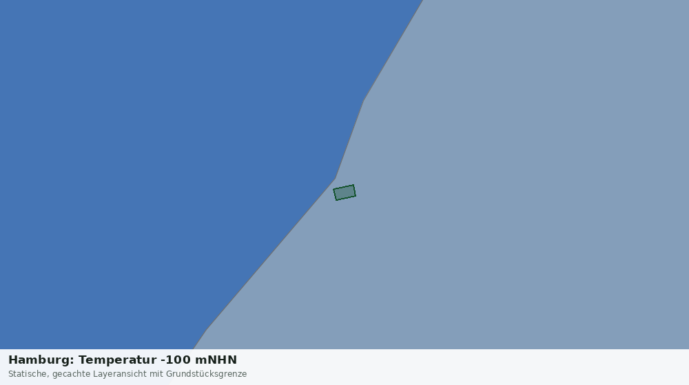 Statische Kartenansicht: Hamburg: Temperatur -100 mNHN