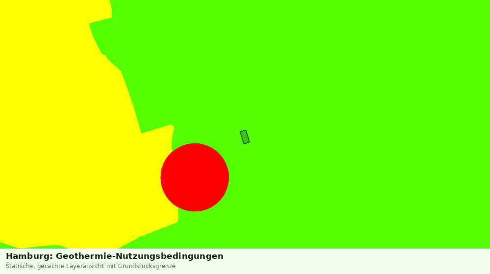 Statische Kartenansicht: Hamburg: Geothermie-Nutzungsbedingungen