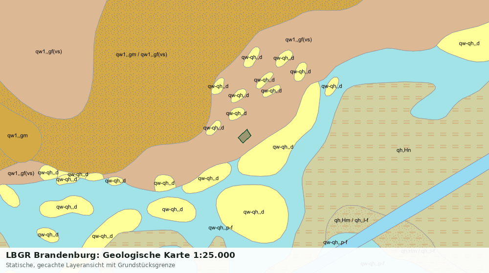 Statische Kartenansicht: LBGR Brandenburg: Geologische Karte 1:25.000