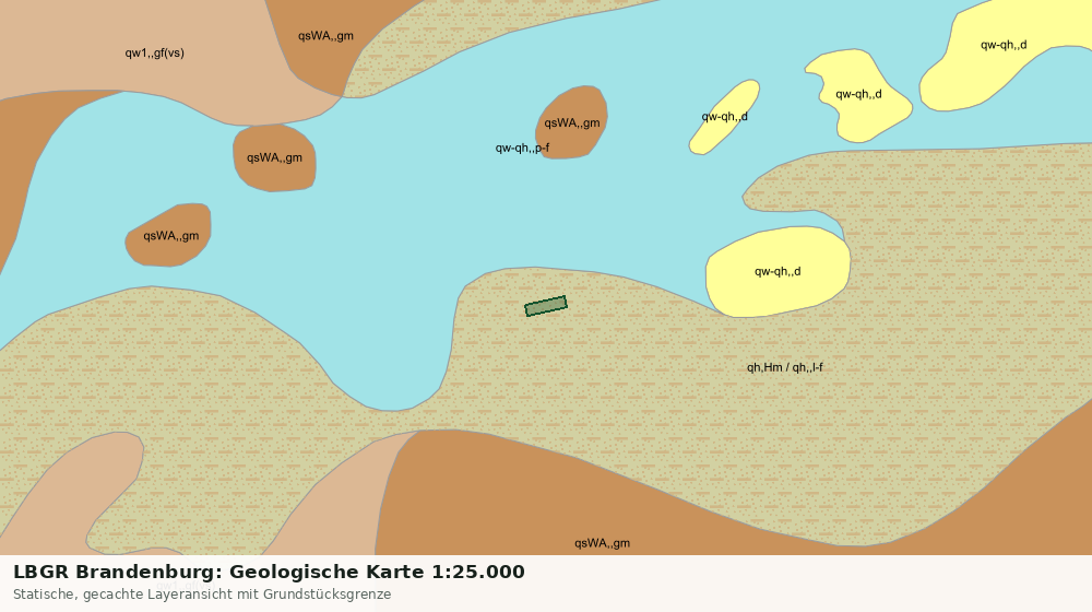 Statische Kartenansicht: LBGR Brandenburg: Geologische Karte 1:25.000