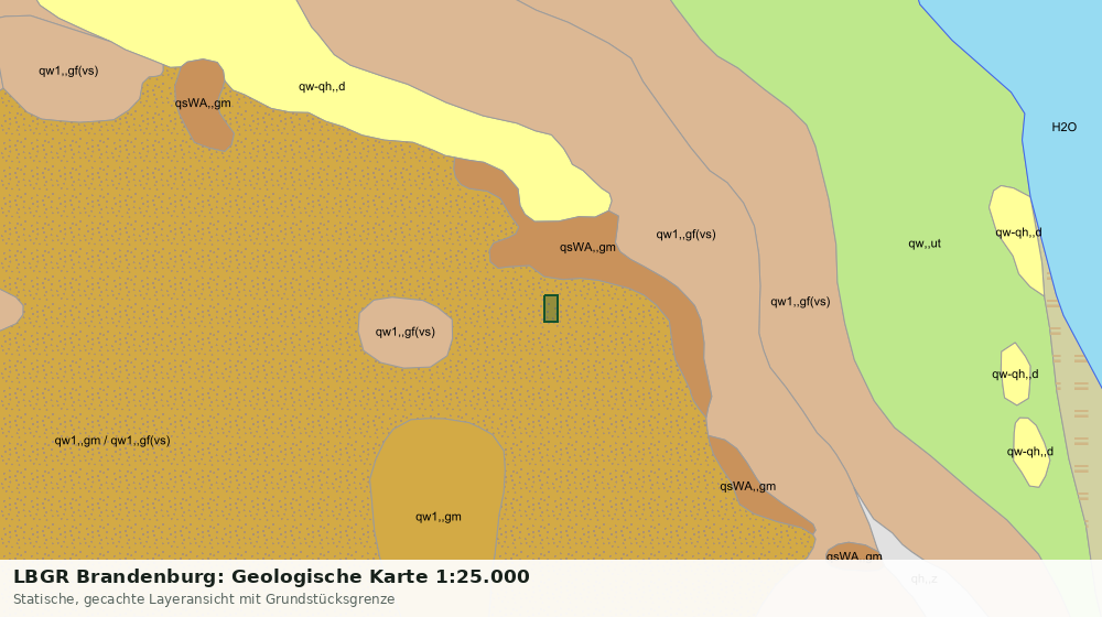 Statische Kartenansicht: LBGR Brandenburg: Geologische Karte 1:25.000
