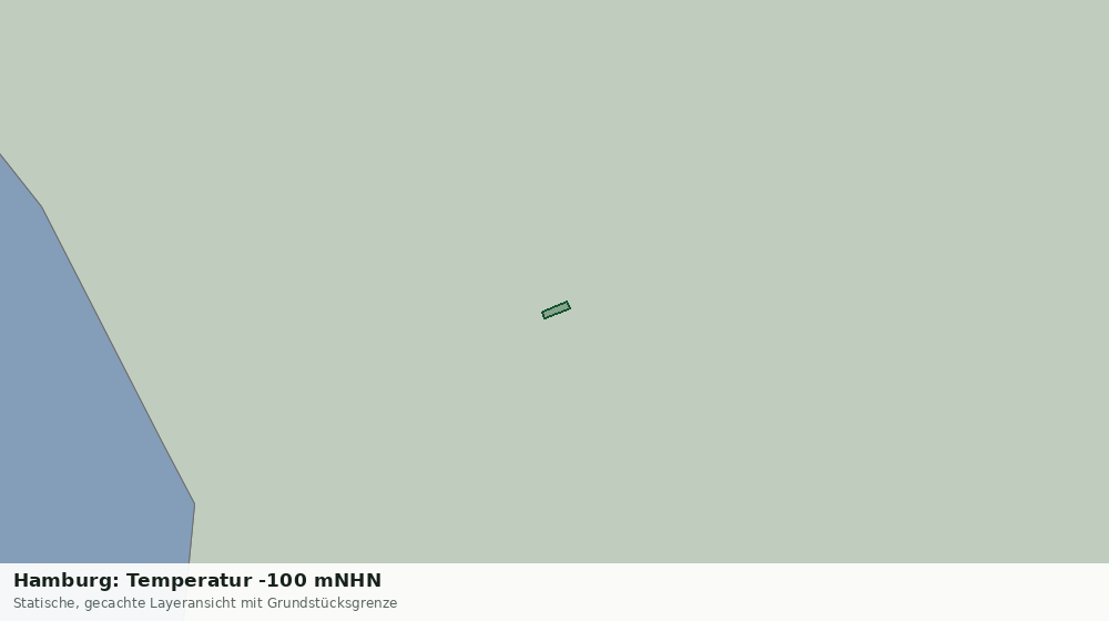 Statische Kartenansicht: Hamburg: Temperatur -100 mNHN