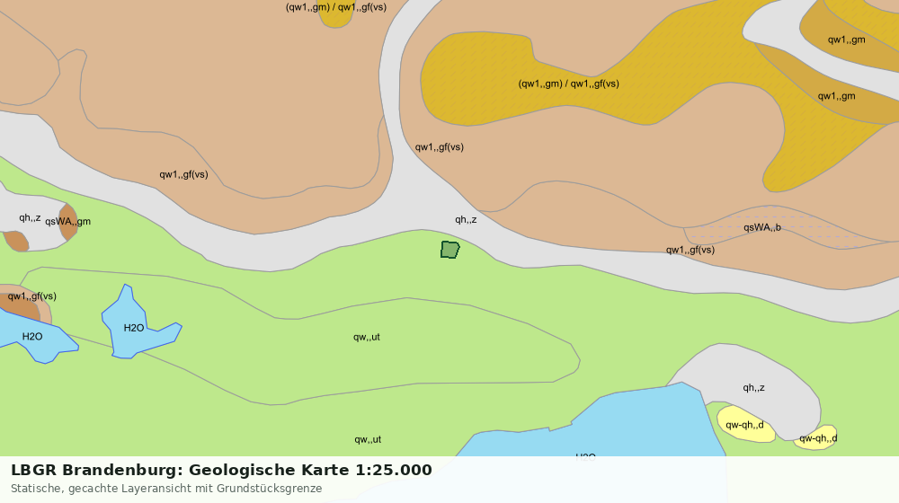 Statische Kartenansicht: LBGR Brandenburg: Geologische Karte 1:25.000