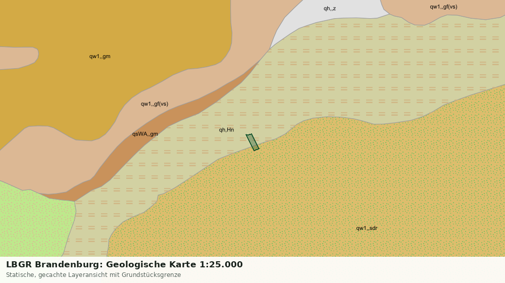 Statische Kartenansicht: LBGR Brandenburg: Geologische Karte 1:25.000
