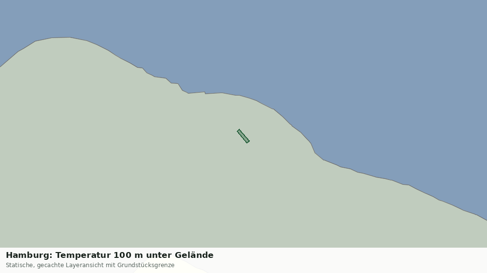 Statische Kartenansicht: Hamburg: Temperatur 100 m unter Gelände
