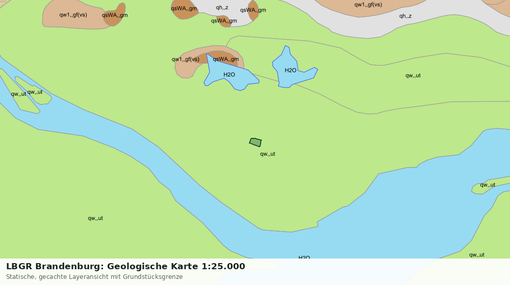 Statische Kartenansicht: LBGR Brandenburg: Geologische Karte 1:25.000