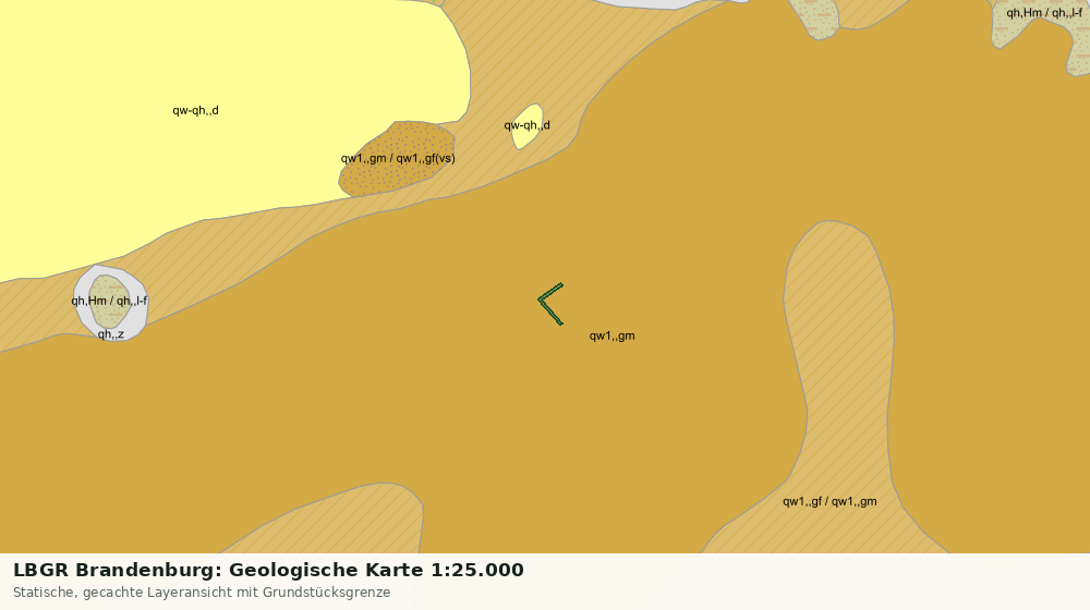 Statische Kartenansicht: LBGR Brandenburg: Geologische Karte 1:25.000
