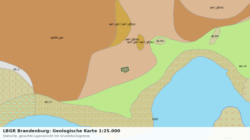 Statische Kartenansicht: LBGR Brandenburg: Geologische Karte 1:25.000