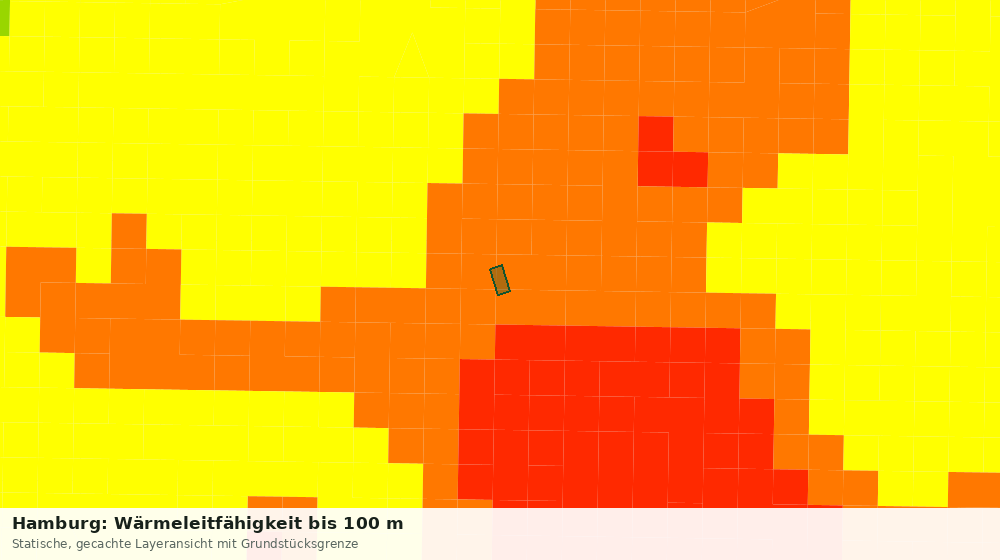 Statische Kartenansicht: Hamburg: Wärmeleitfähigkeit bis 100 m