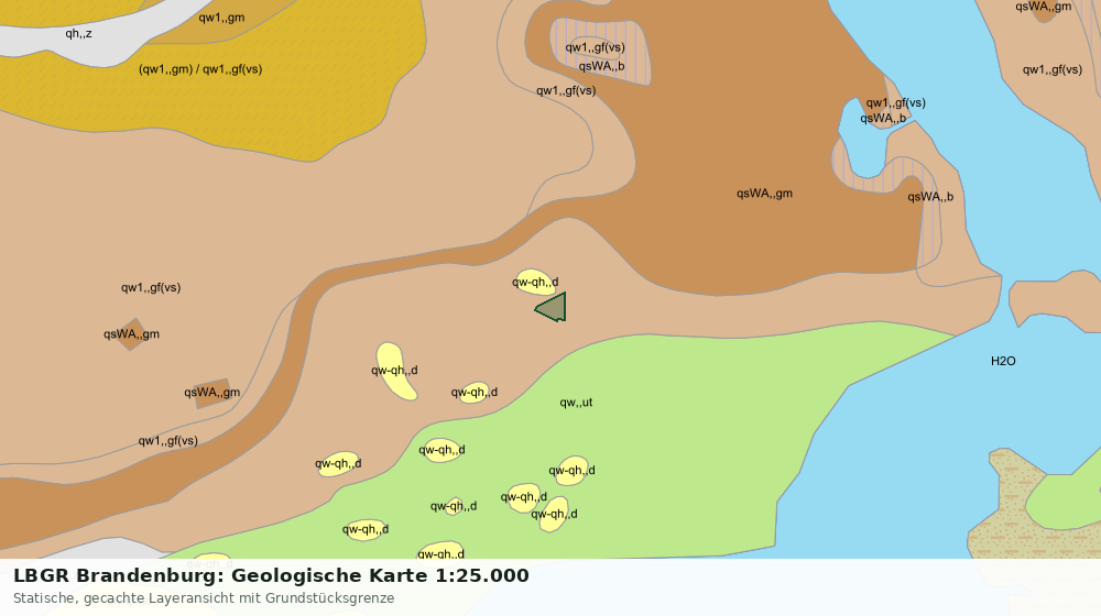 Statische Kartenansicht: LBGR Brandenburg: Geologische Karte 1:25.000