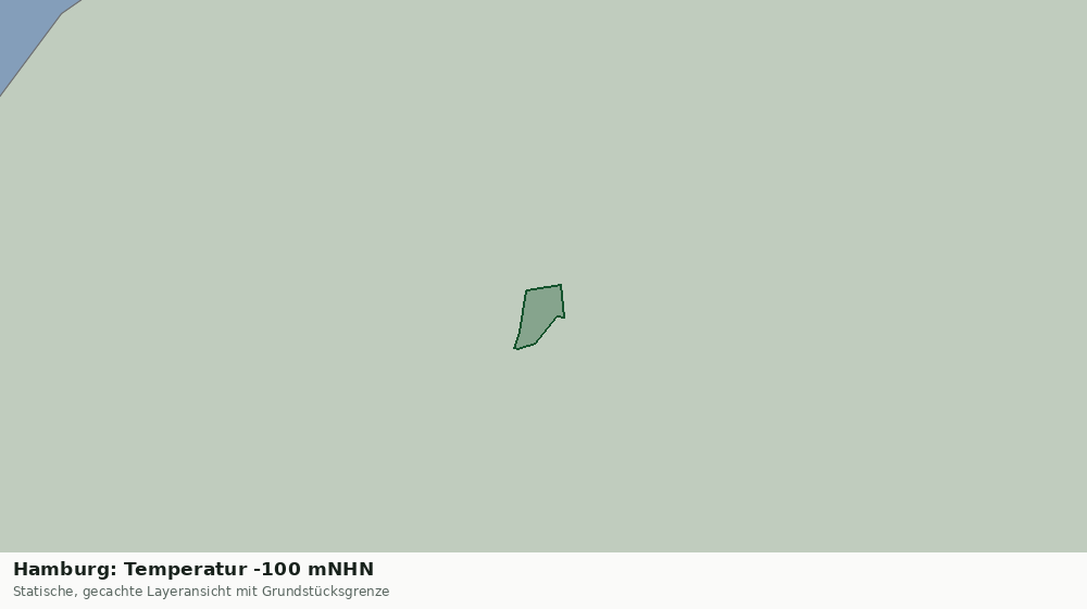 Statische Kartenansicht: Hamburg: Temperatur -100 mNHN