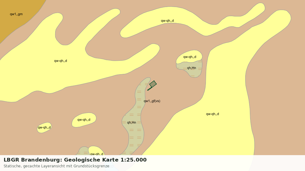 Statische Kartenansicht: LBGR Brandenburg: Geologische Karte 1:25.000