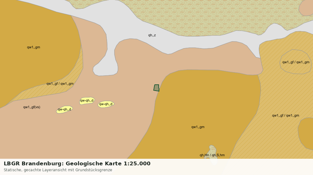 Statische Kartenansicht: LBGR Brandenburg: Geologische Karte 1:25.000