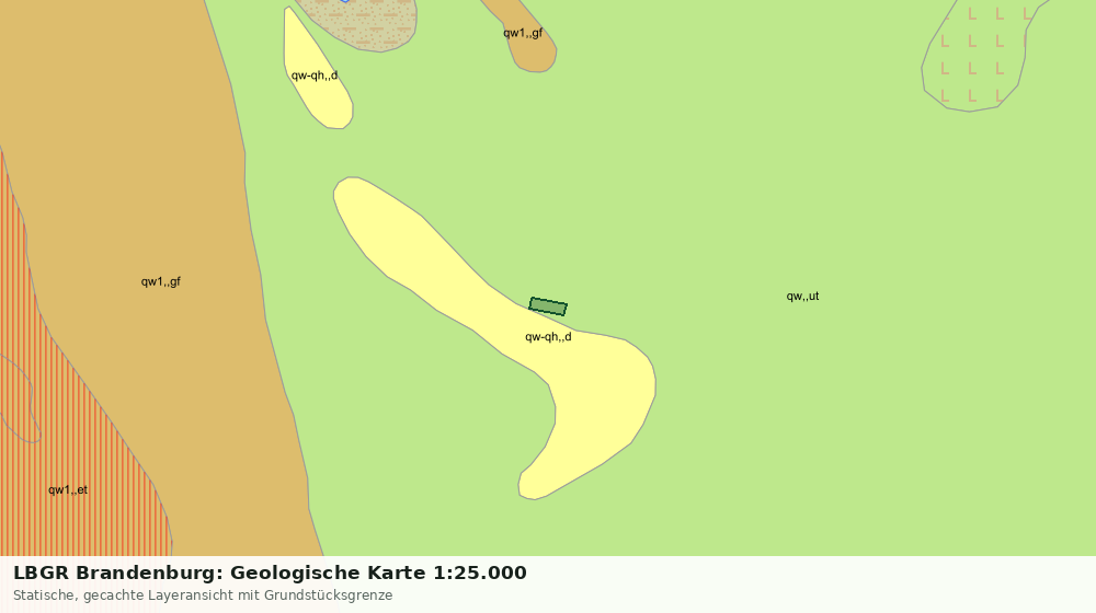 Statische Kartenansicht: LBGR Brandenburg: Geologische Karte 1:25.000
