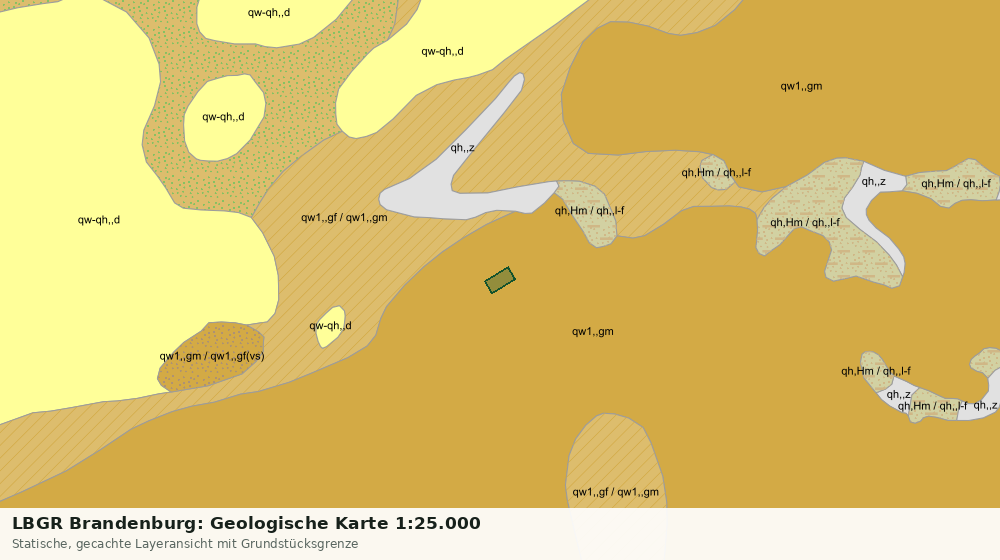 Statische Kartenansicht: LBGR Brandenburg: Geologische Karte 1:25.000